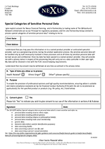 Special Categories Explicit Consent Form