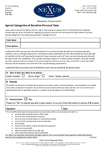 Special Categories Explicit Consent Form