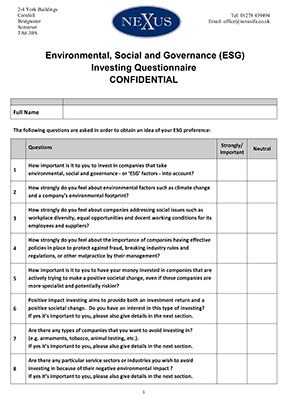 ESG Form