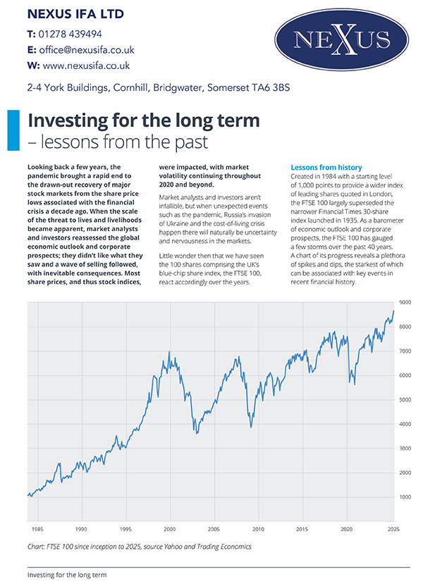 Investing for the long term